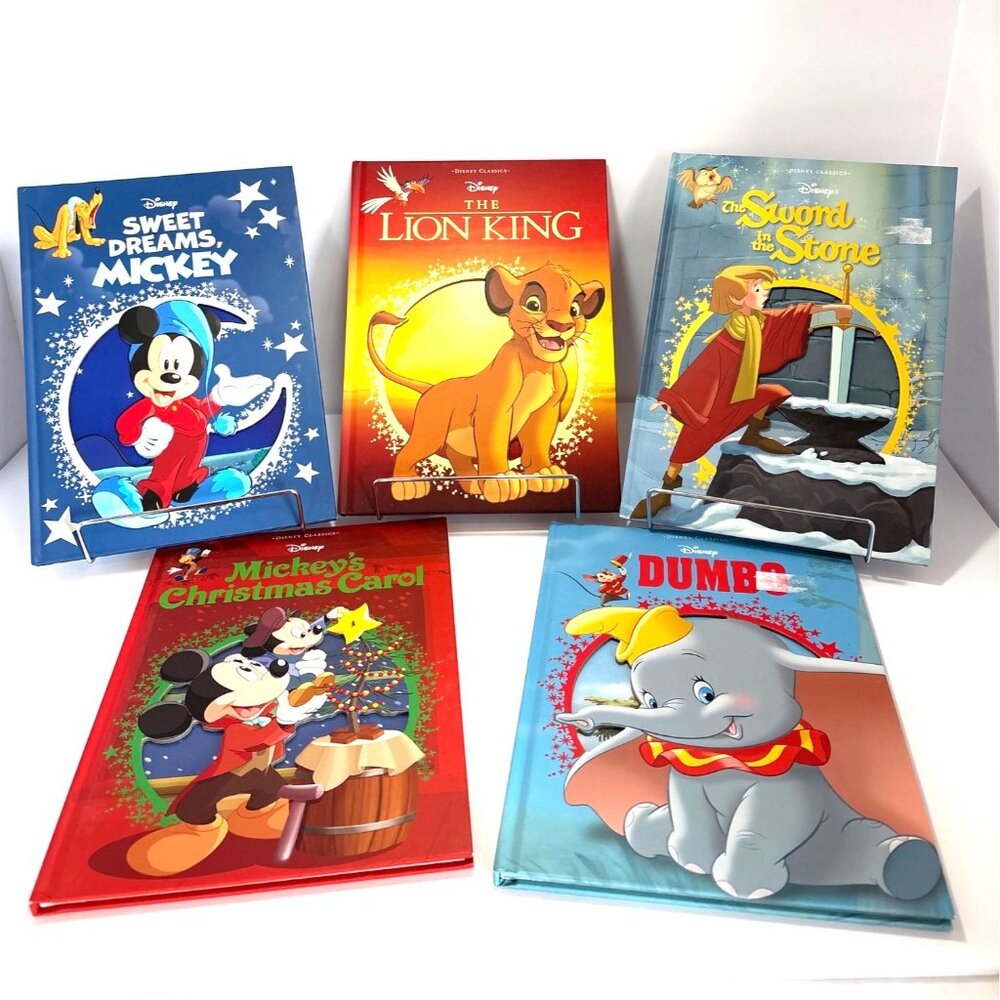 New 5 Disney cut out hardback story‎ books